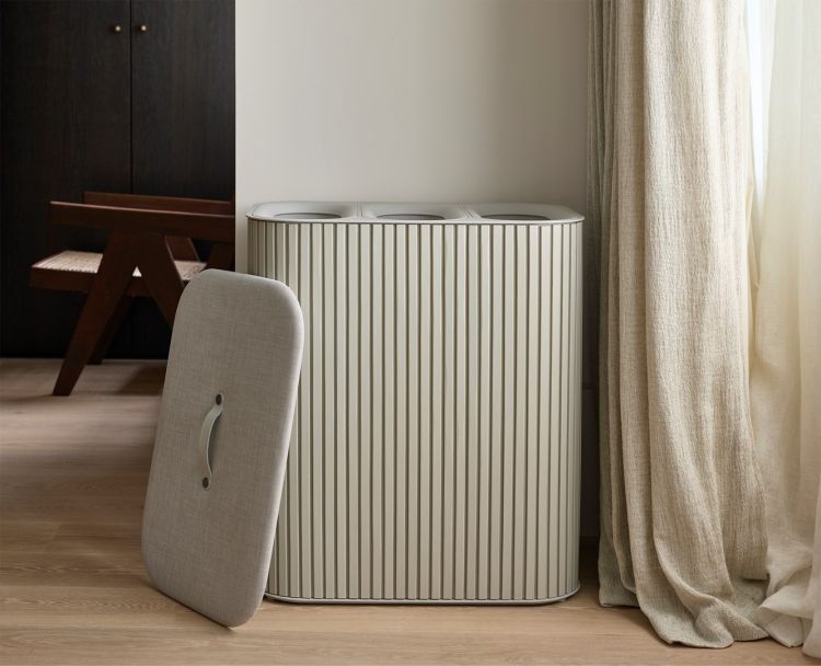 Kosz na pranie 90l bambus beż Tota Trio Luxe / Joseph Joseph