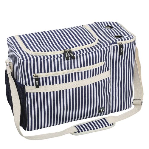 Torba termiczna piknikowa Cilio Maritimo, 45 x 20 x 30 cm, 23 l, biało-niebieska