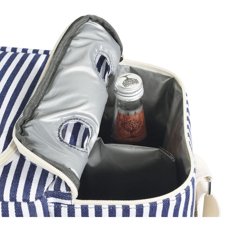 Torba termiczna piknikowa Cilio Maritimo, 45 x 20 x 30 cm, 23 l, biało-niebieska