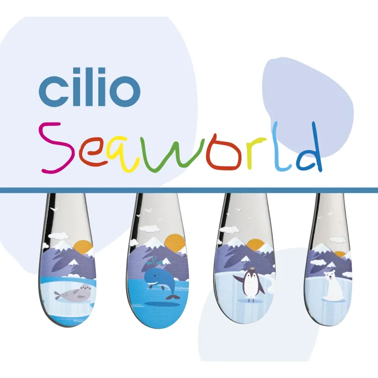 Sztućce dla dzieci Cilio Seaworld, 4 el.