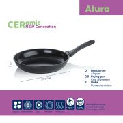 Patelnia ceramiczna 28cm czarna Atura / Kela