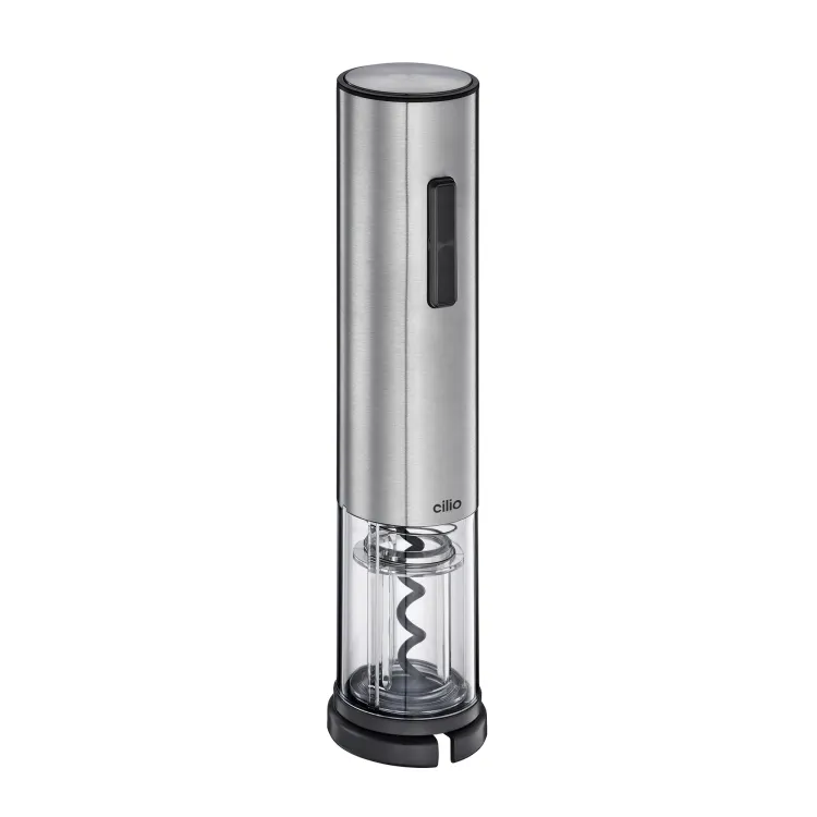 Korkociąg elektryczny ładowany przez USB Cilio Brunello, stal nierdzewna, śred. 5 x 21 cm