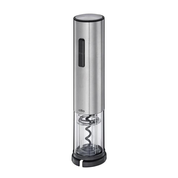Korkociąg elektryczny ładowany przez USB Cilio Brunello, stal nierdzewna, śred. 5 x 21 cm