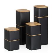 Pojemnik kuchenny Kela Kiril, metal/bambus, 3,0 l, 11,5 x 11,5 x 28,5 cm
