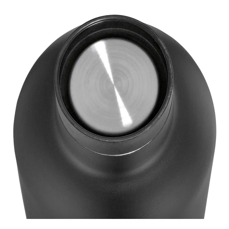 Butelka termiczna Cilio Deluxe, stal nierdzewna, 0,45 l, śred. 7 x 23 cm, czarna