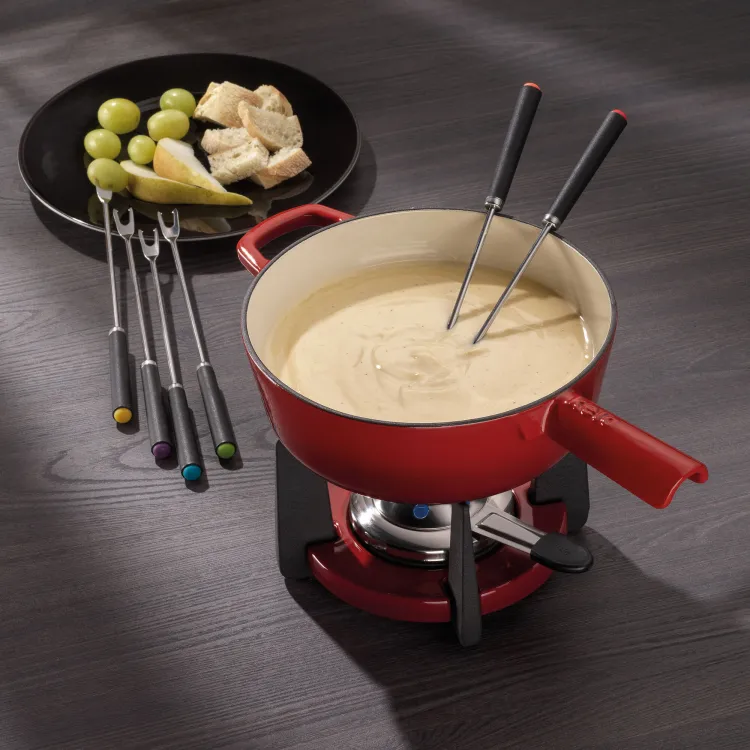 Zestaw do fondue serowego Kela Calido, dla 6 os., żeliwo, 1,8 l, śred. 20 x 17,5 cm