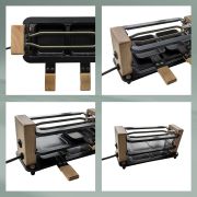 Raclette grill stołowy Kela Bedretto, dla 2 os., granit/stal/drewno, 27 x 11 x 13 cm