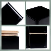 Pojemnik kuchenny Kela Kiril, metal/bambus, 0,8 l, 11,5 x 11,5 x 9,5 cm