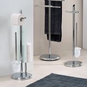 Stojak WC +szczotka i zasobnik stalowy Ken / Kela