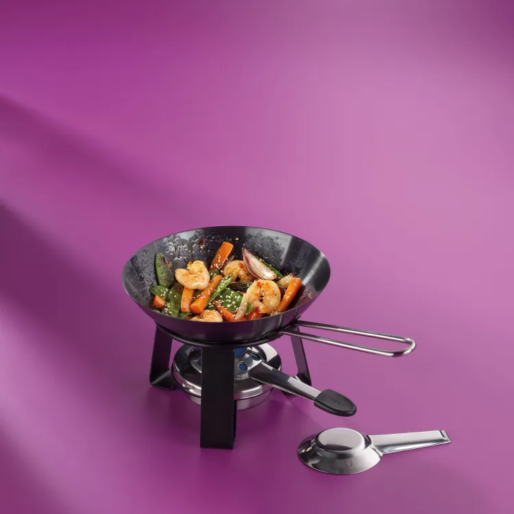 Mini-wok z podgrzewaczem Kela Joy, stal, śred. 18 cm
