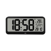 Zegar ścienny elektroniczny ADE, wyświetlacz xxl, z termometrem, budzikiem i kalendarzem, 37 x 17 cm