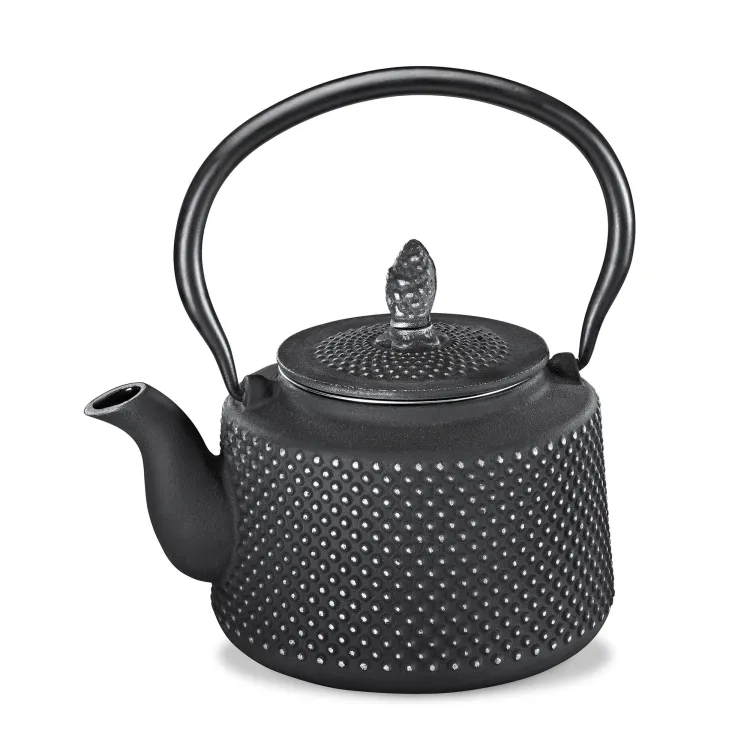 Dzbanek z zaparzaczem do herbaty Kuchenprofi Masala, żeliwo, 0,65 l, czarny