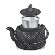 Dzbanek z zaparzaczem do herbaty Kuchenprofi Masala, żeliwo, 0,65 l, czarny