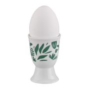 Kieliszek na jajko Cilio Amici, porcelana, śred. 5 x 7 cm, zielone liście