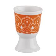 Kieliszek na jajko Cilio Amici, porcelana, śred. 5 x 7 cm, pomarańczowa mandala