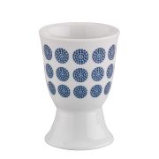 Kieliszek na jajko Cilio Amici, porcelana, śred. 5 x 7 cm, niebieskie kropki