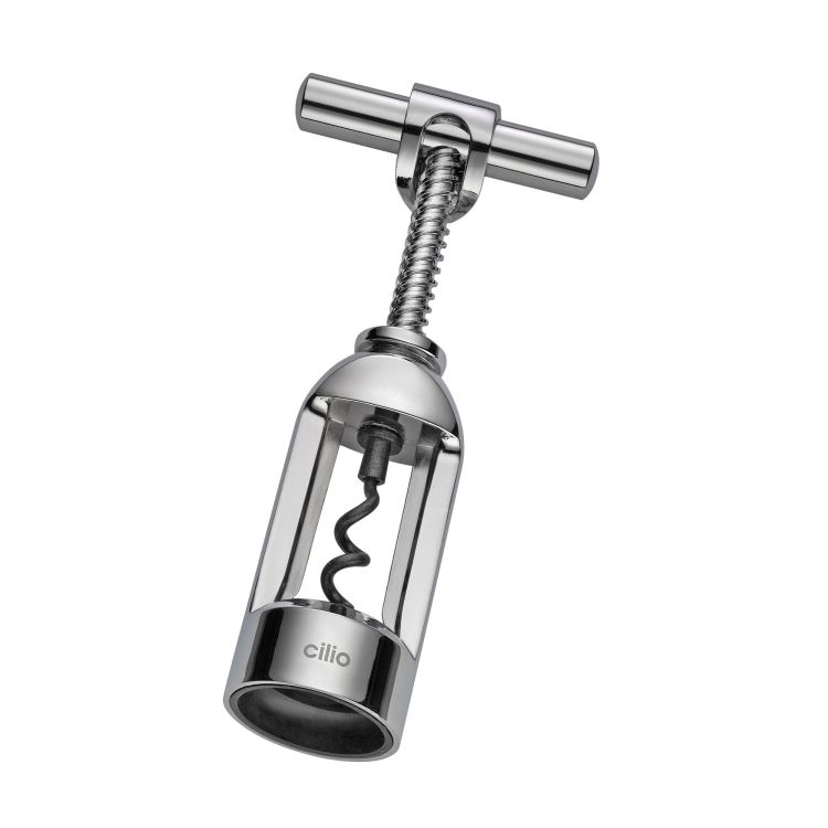 Korkociąg Cilio Tradizione, chromowany metal, 14 cm