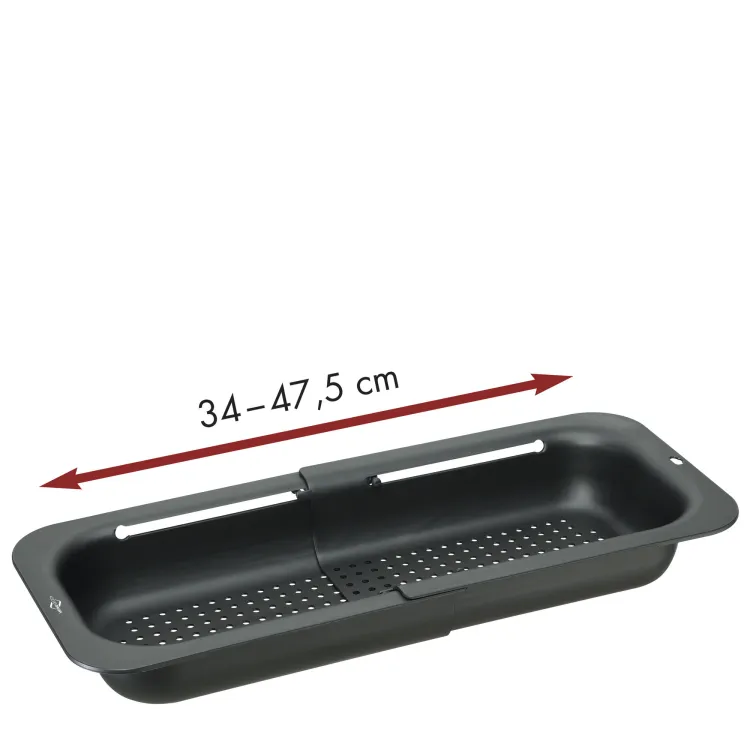 Sitko do zlewu Kuchenprofi, rozsuwane, od 34 do 47,5 cm