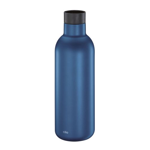 Butelka termiczna Cilio Deluxe, stal nierdzewna, 0,65 l, śred. 8 x 24,5 cm, niebieska matowa