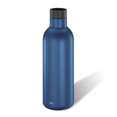 Butelka termiczna Cilio Deluxe, stal nierdzewna, 0,65 l, śred. 8 x 24,5 cm, niebieska matowa