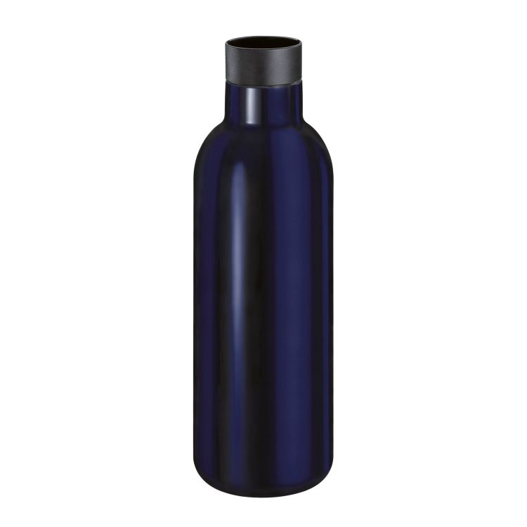 Butelka termiczna Cilio Deluxe, stal nierdzewna, 0,65 l, śred. 8 x 24,5 cm, ciemnoniebieska