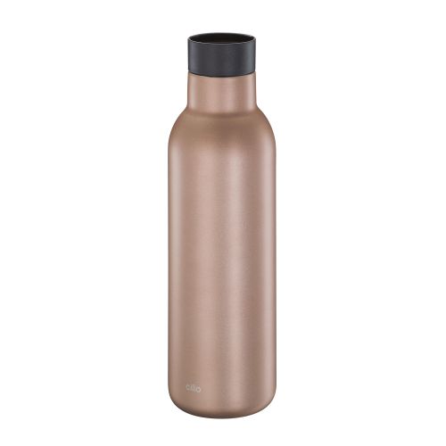 Butelka termiczna Cilio Deluxe, stal nierdzewna, 0,45 l, śred. 7 x 23 cm, różowe złoto