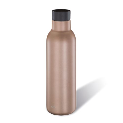 Butelka termiczna Cilio Deluxe, stal nierdzewna, 0,45 l, śred. 7 x 23 cm, różowe złoto