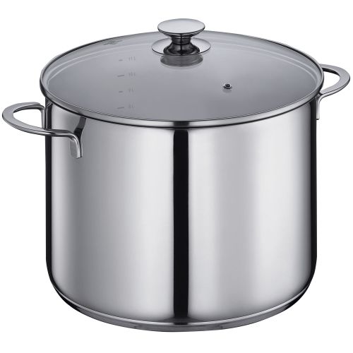 Stalowy garnek ze szklaną pokrywką Kuchenprofi Capri, 12 l, śred. 28 x 20,5 cm