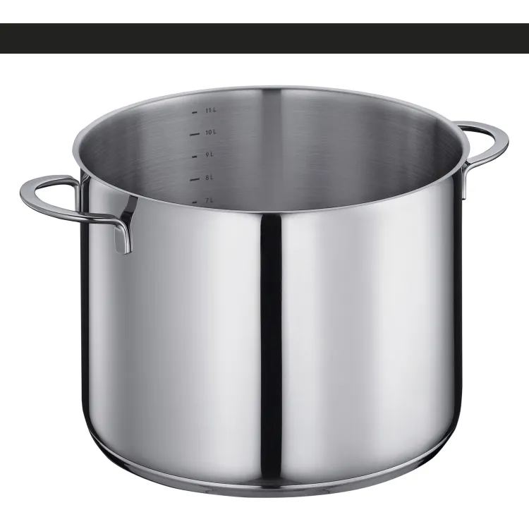 Stalowy garnek ze szklaną pokrywką Kuchenprofi Capri, 12 l, śred. 28 x 20,5 cm