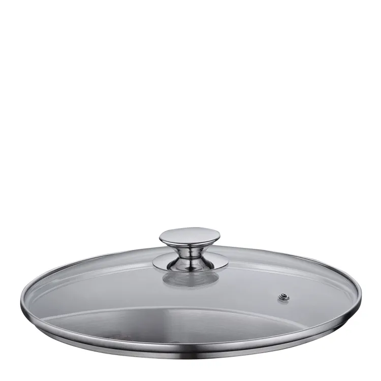 Stalowy garnek ze szklaną pokrywką Kuchenprofi Capri, 12 l, śred. 28 x 20,5 cm