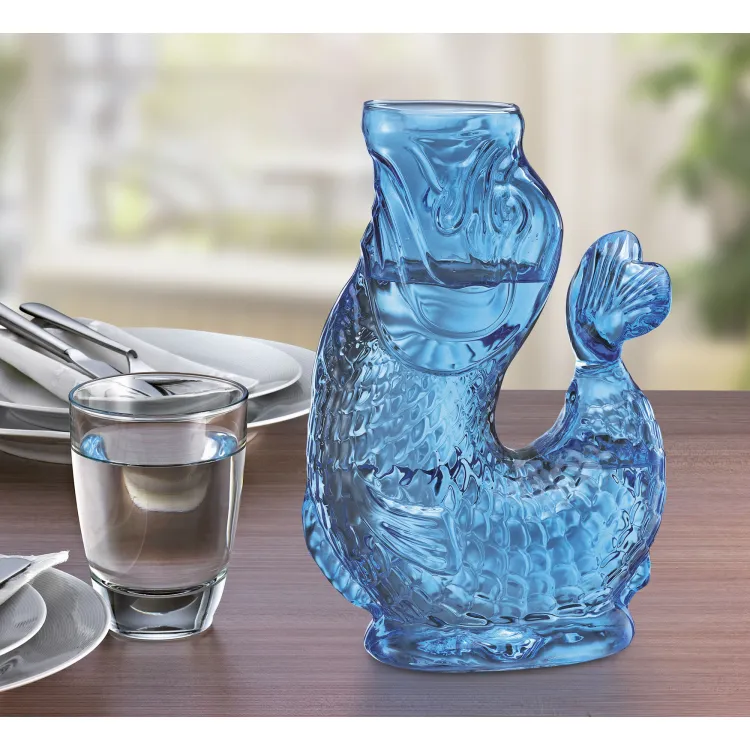 Karafka na wodę Cilio Nemo, szkło borokrzemowe, 1,0 l, 15,5 x 10 x 23 cm, niebieska