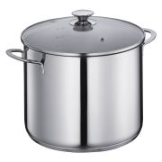 Stalowy garnek ze szklaną pokrywką Kuchenprofi Capri, 10 l, śred. 26 x 20,5 cm