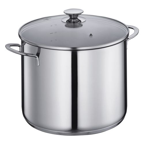 Stalowy garnek ze szklaną pokrywką Kuchenprofi Capri, 10 l, śred. 26 x 20,5 cm
