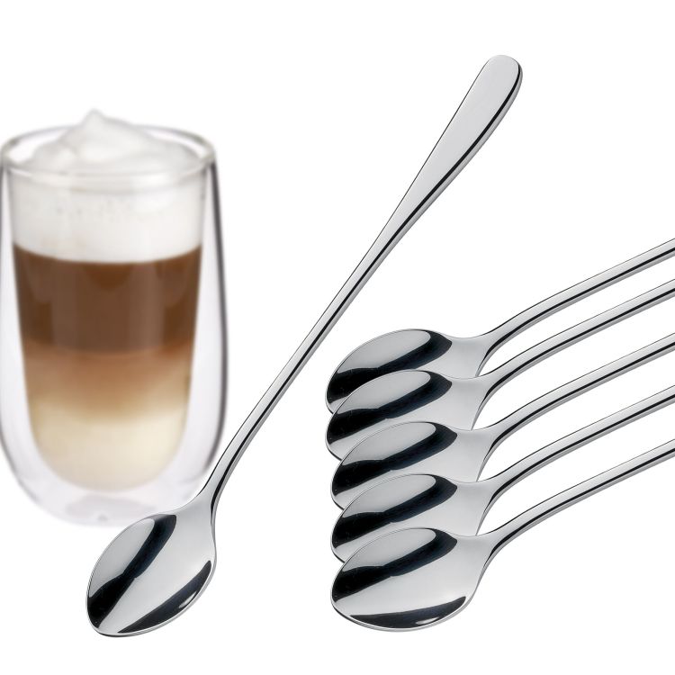 Łyżeczki do latte macchiato Cilio Roma, 6 szt., stal nierdzewna, 20 cm
