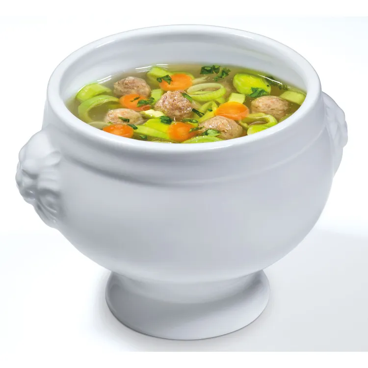 Bulionówka Kuchenprofi, porcelana, 0,45 l, śred. 11 x 8,5 cm, biała