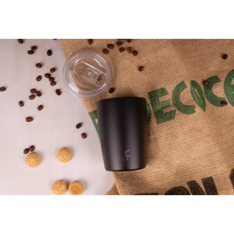Termiczny kubek do kawy Coffee To Go Lurch, stal nierdzewna/tworzywo sztuczne, 0,3 l, czarny