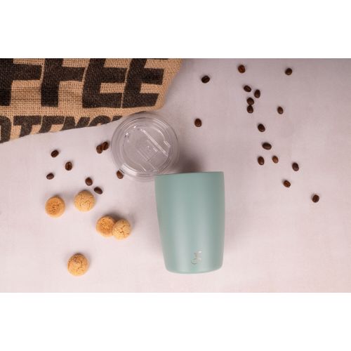 Termiczny kubek do kawy Coffee To Go Lurch, stal nierdzewna/tworzywo sztuczne, 0,3 l, zielony