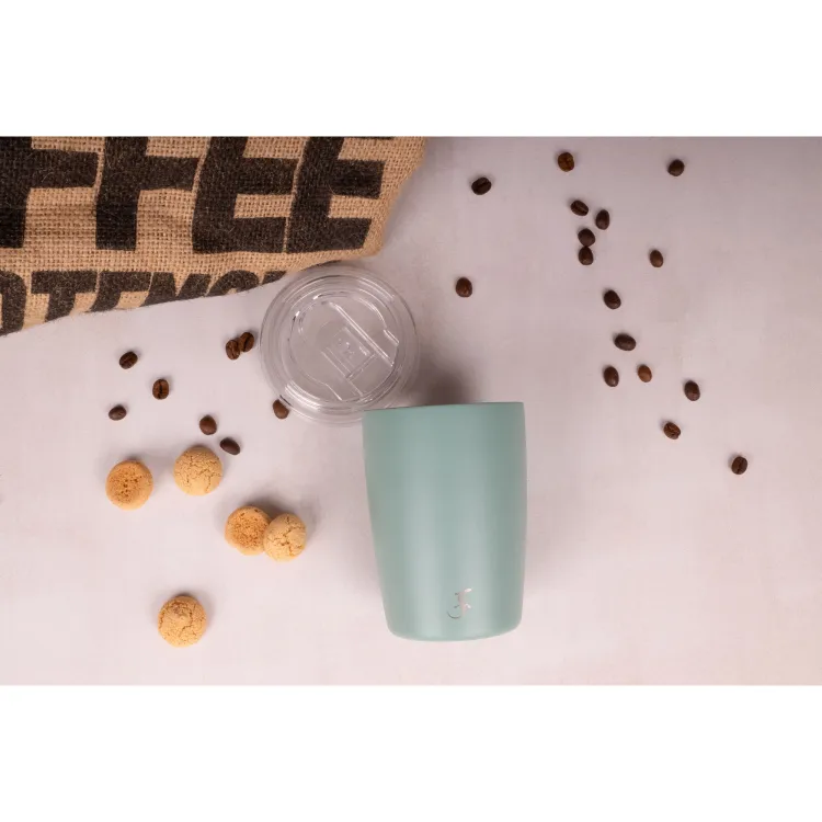 Termiczny kubek do kawy Coffee To Go Lurch, stal nierdzewna/tworzywo sztuczne, 0,3 l, zielony