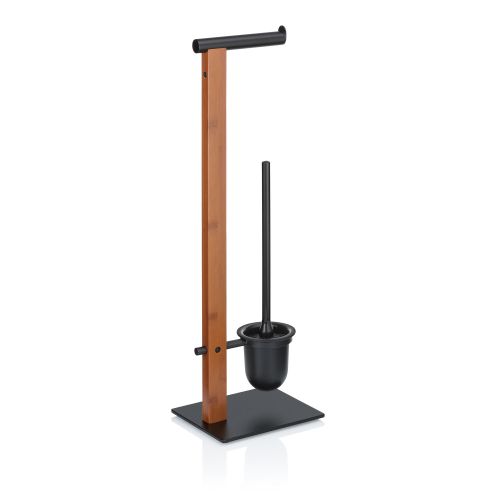 Zestaw toaletowy Kela Amir, bambus/stal, 22 x 18 x 70 cm