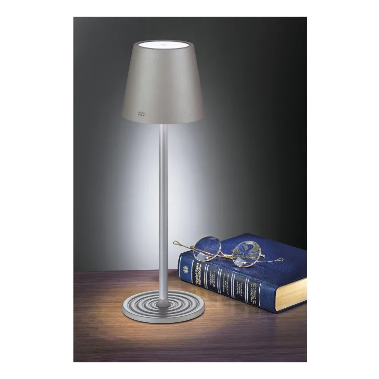 Lampka stołowa ładowana przez USB Sole Cilio, 3 poziomy jasności, śred. 11 x 35 cm