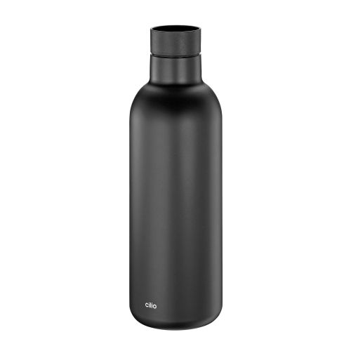 Butelka termiczna Deluxe Cilio, stal nierdzewna, 0,65 l, śred. 8 x 24,5 cm, czarna