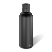 Butelka termiczna Deluxe Cilio, stal nierdzewna, 0,65 l, śred. 8 x 24,5 cm, czarna