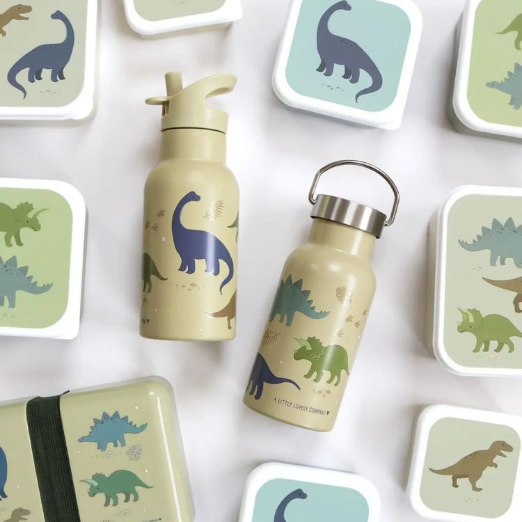 Kubek ze słomką dla dzieci DINOSAURS 350 ml / A Little Lovely Company