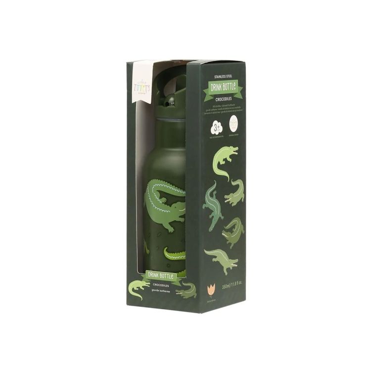 Kubek ze słomką dla dzieci CROCODILES 350 ml / A Little Lovely Company