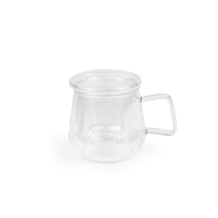 Kubek szklany z zaparzaczem Livorno 350ml - bezbarwny / Bredemeijer