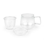 Kubek szklany z zaparzaczem Livorno 350ml - bezbarwny / Bredemeijer