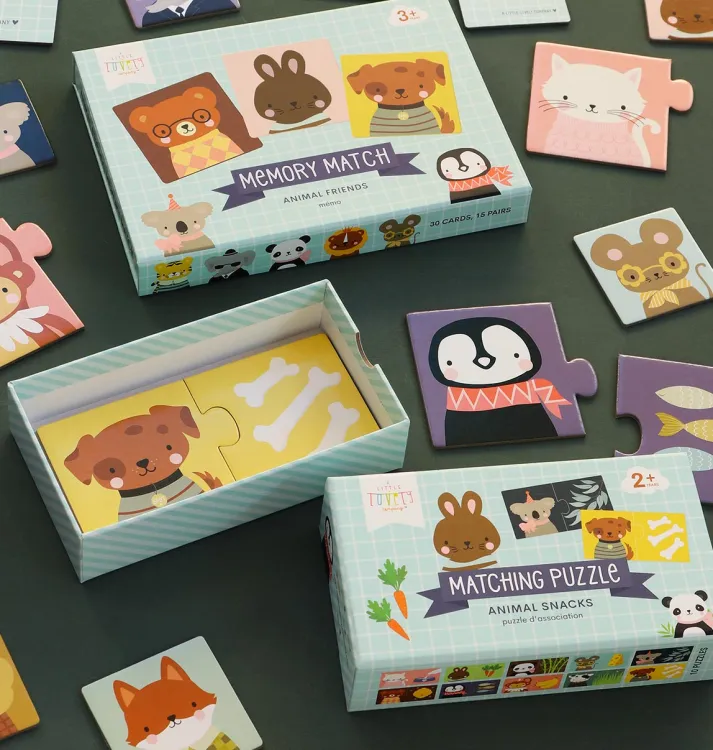 Zabawka dla dzieci memory ANIMAL FRIENDS / A Little Lovely Company