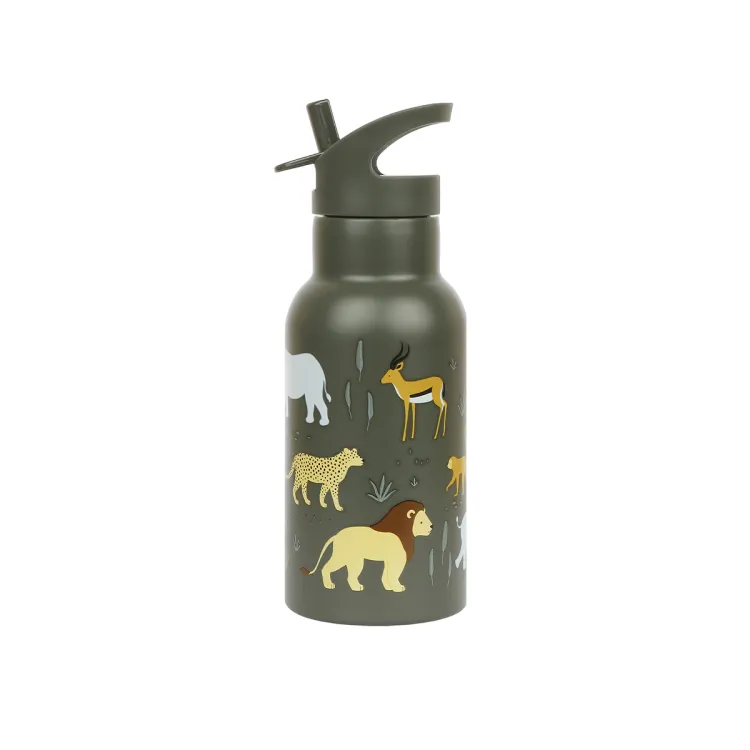 Butelka ze słomką dla dzieci termiczna SAVANNA 0,35 L / A Little Lovely Company