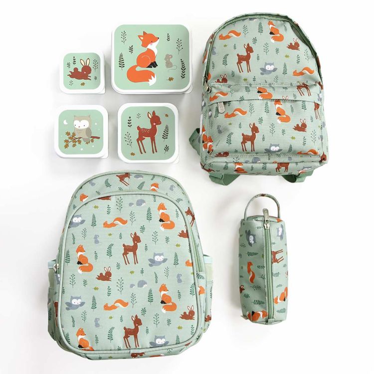 Plecak dla dzieci FOREST FRIENDS SAGE - mieści A4 / A Little Lovely Company