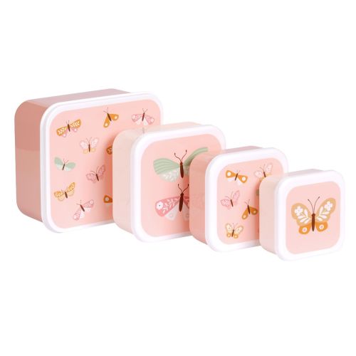 Lunchbox dla dzieci BUTTERFLIES - zestaw 4 szt / A Little Lovely Company